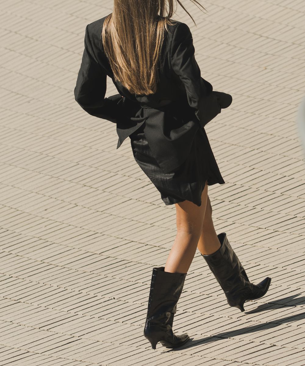 Yovanna boots, black crocodile