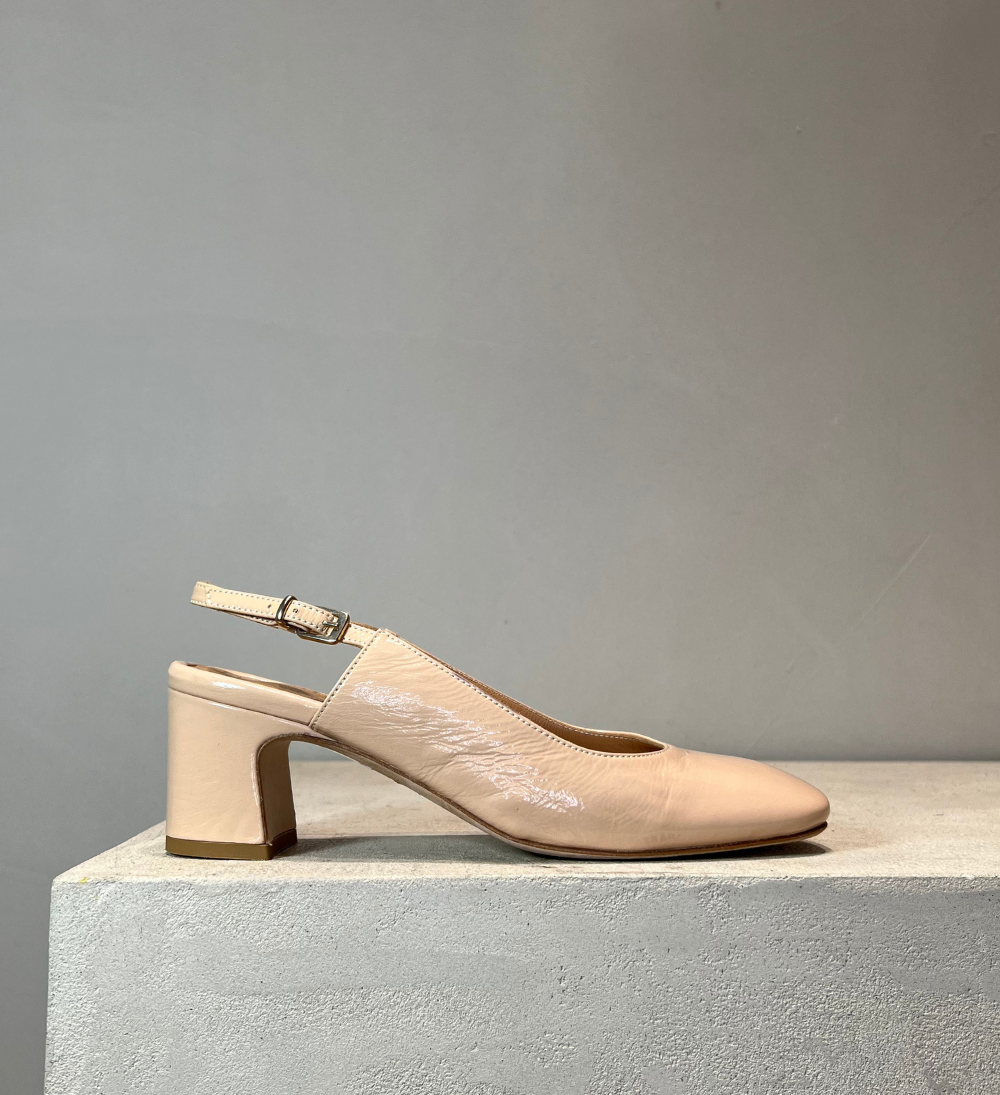 Slingback Pumps Beige Lak Pumps Boris High Stiletto Beige Pump