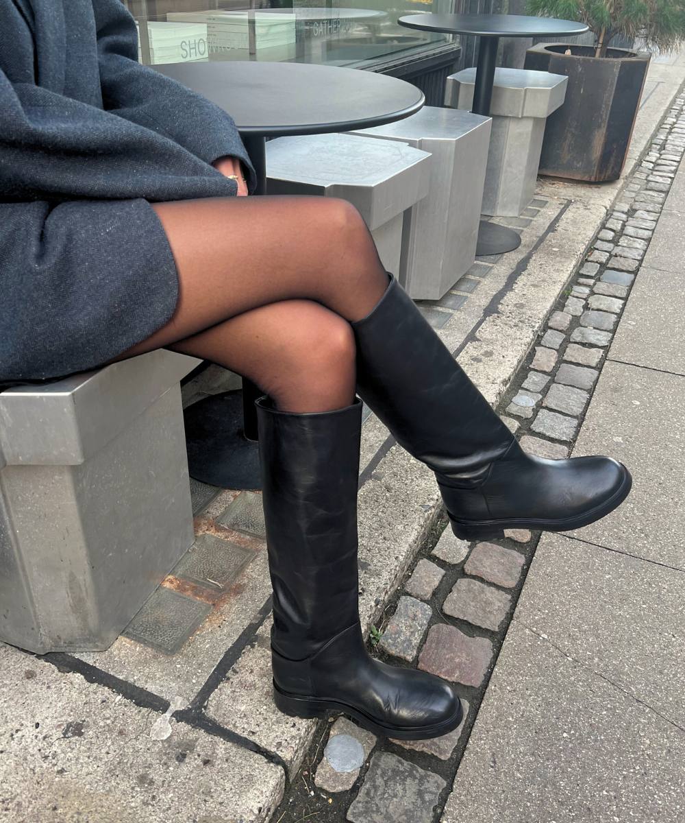 Alva II støvler, sort læder