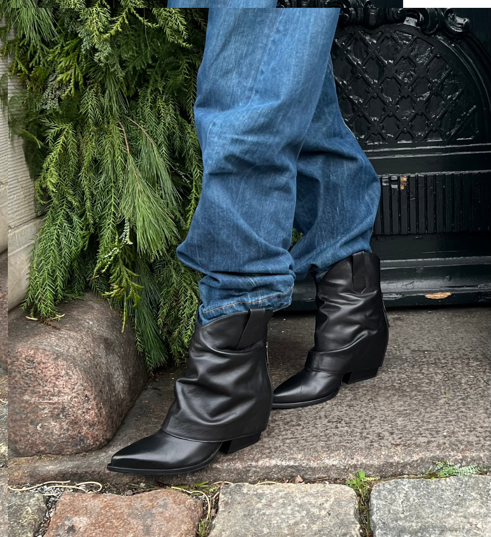 Zorro 60 boots, black leather