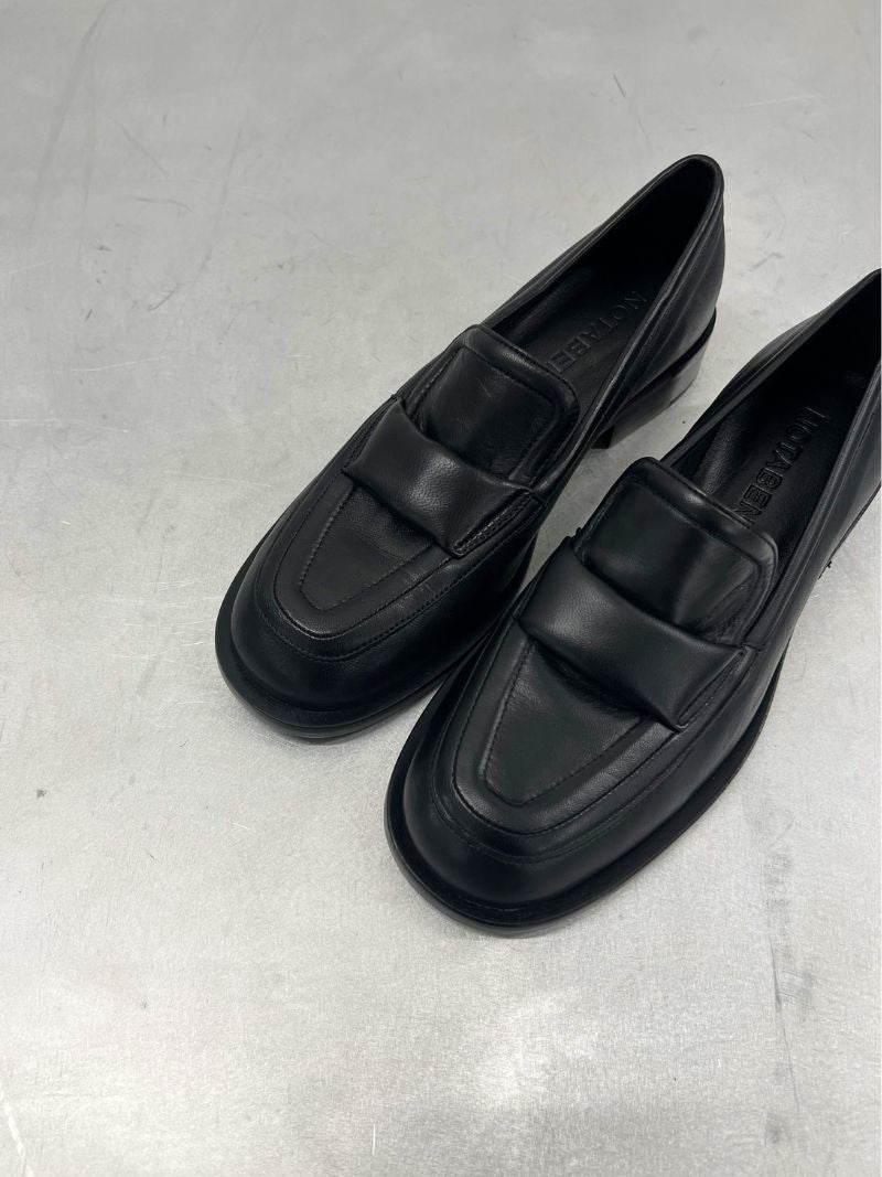 Sorte loafers i læder, str. 36