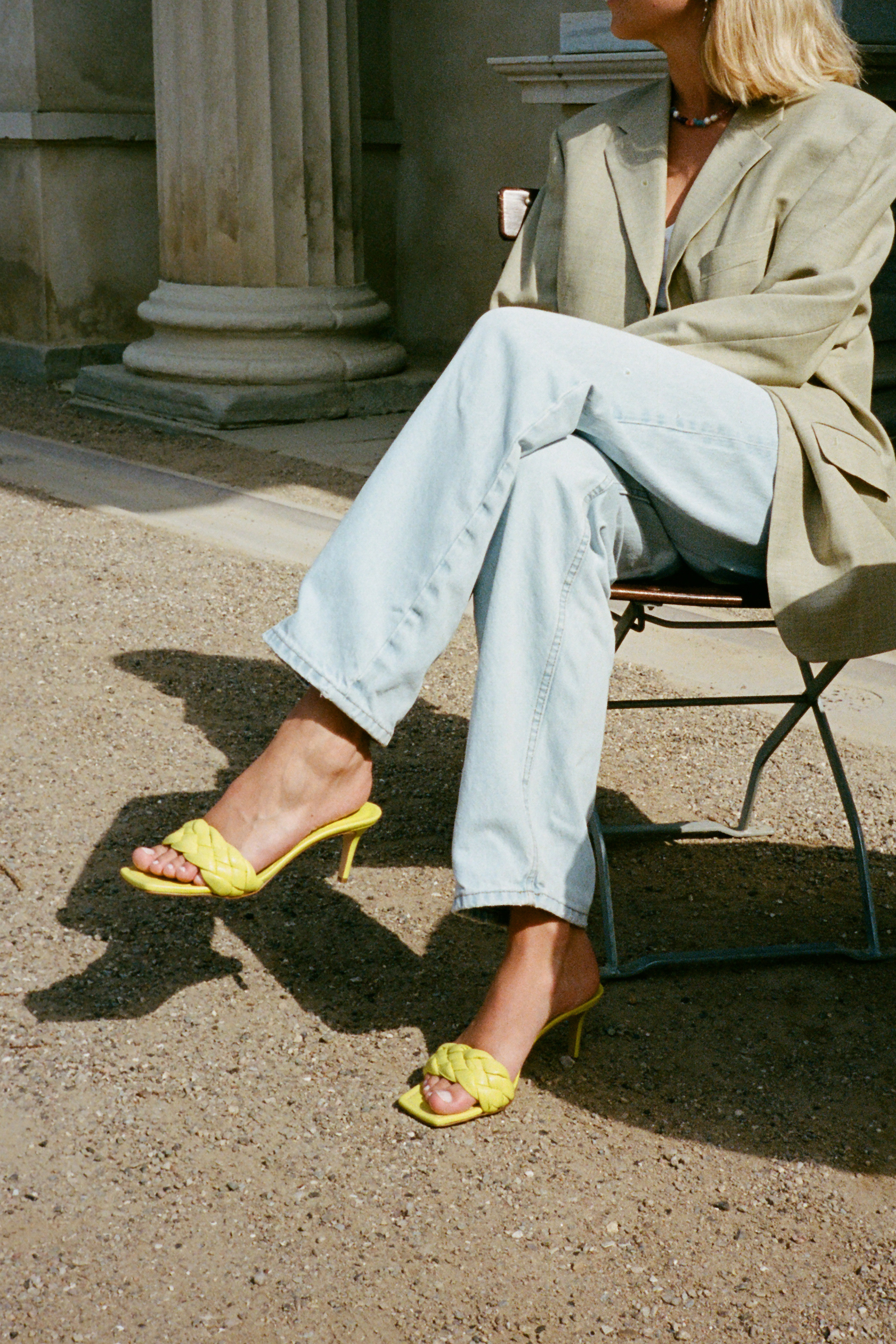 Mirabella 60 sandaler, gul læder