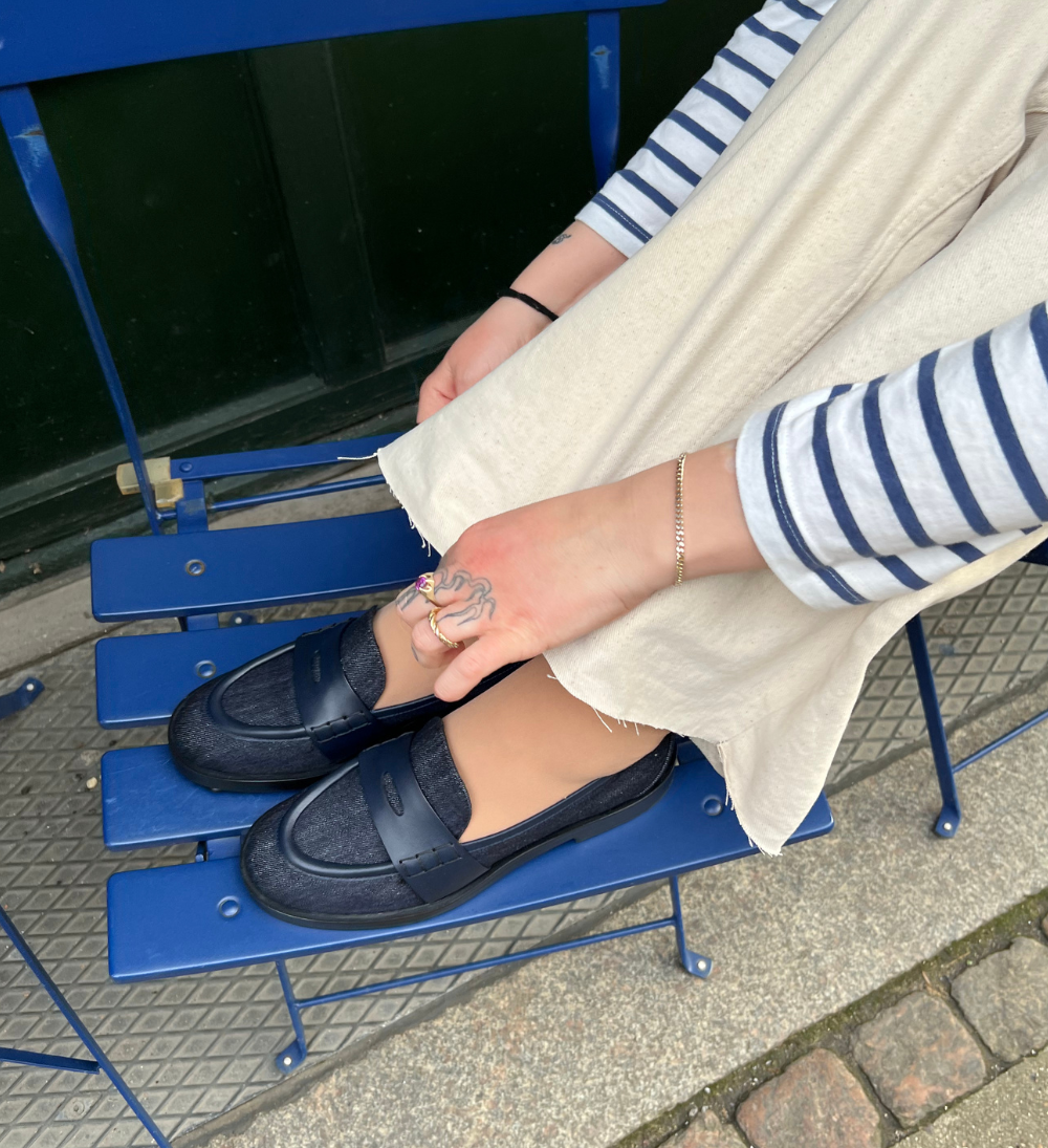 Blondie loafers, denim