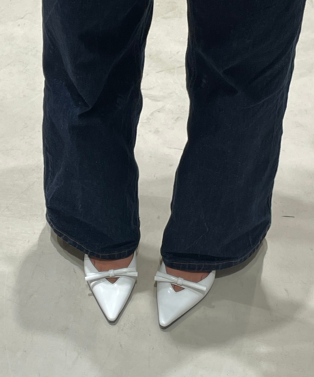 Bea 50 slingback stilettos, white leather