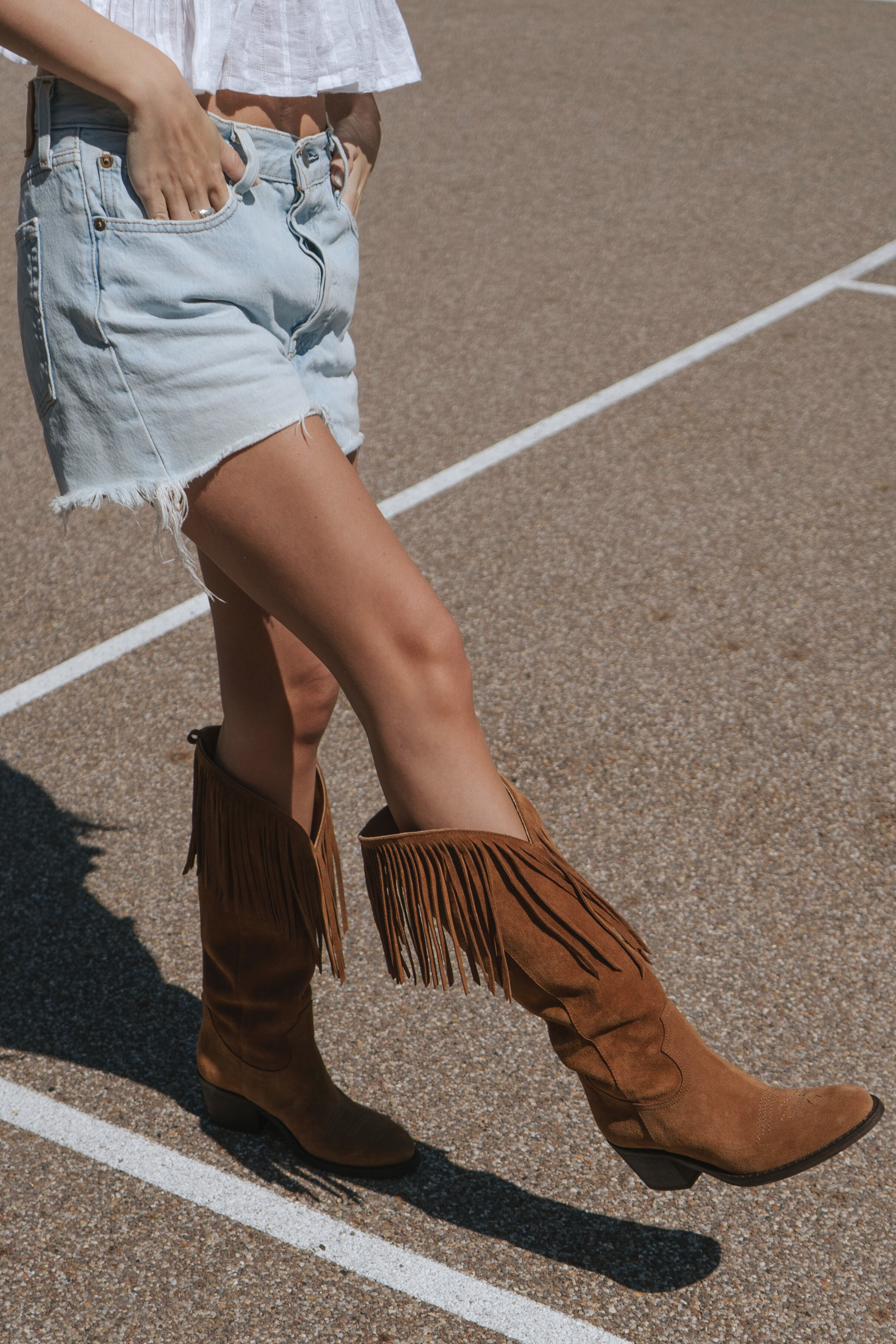 Wynonna cowboy støvler, brun ruskind