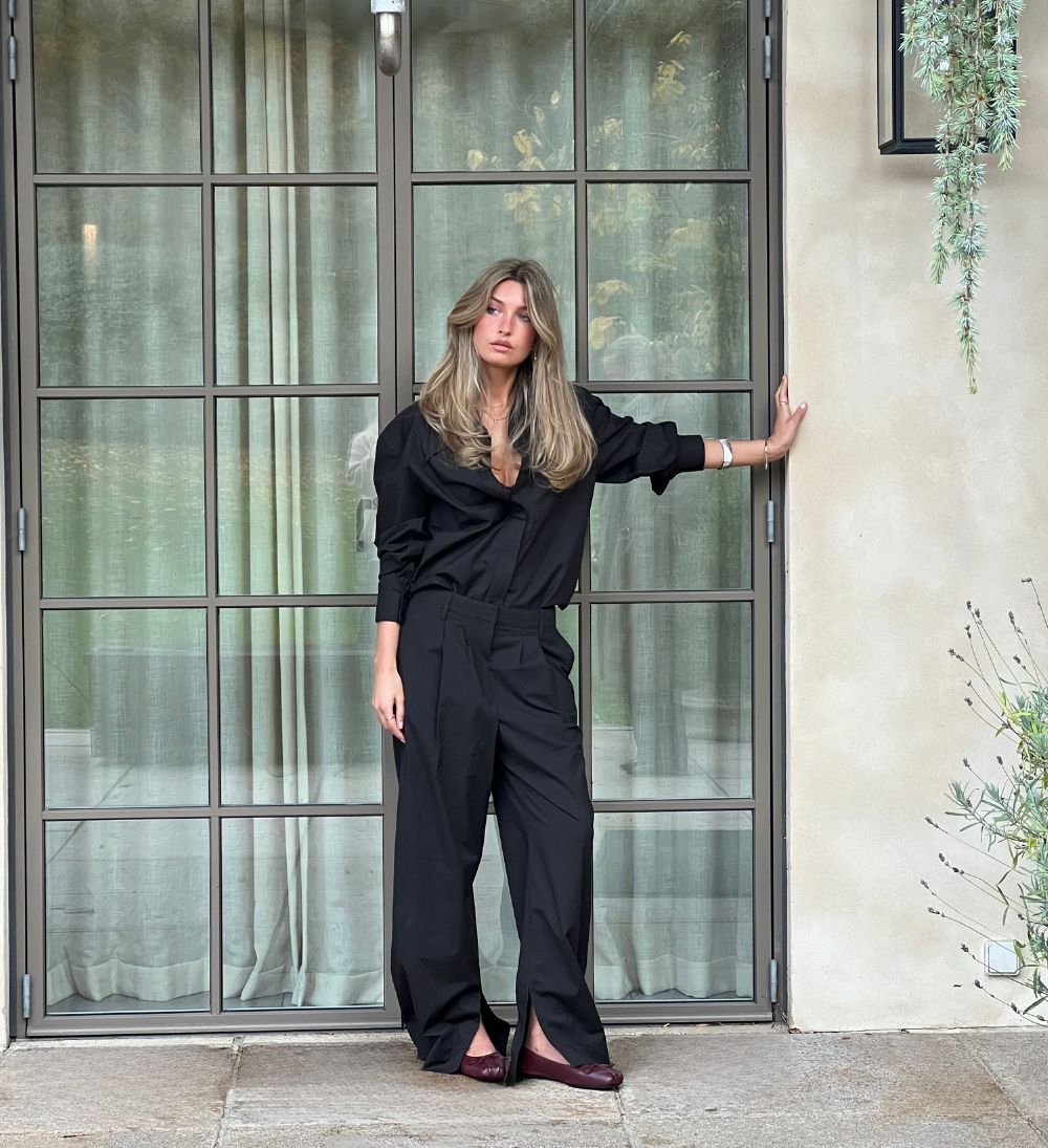 Serena ballerina, burgundy leather