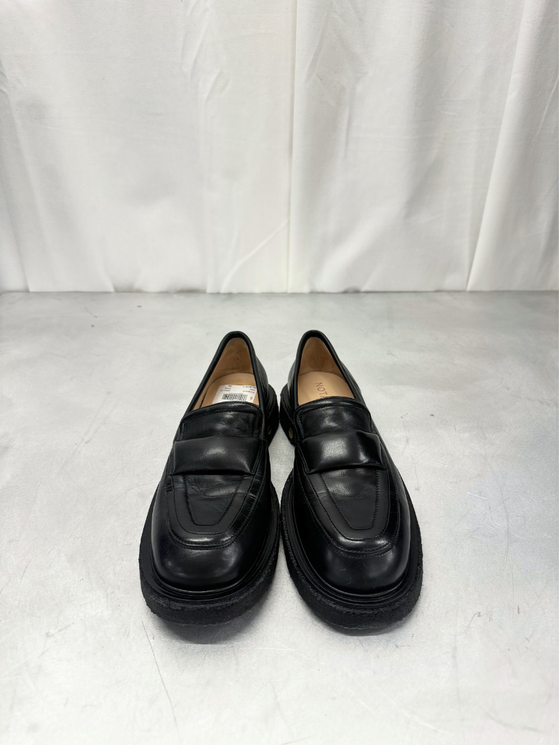 Sorte loafers i læder, str. 38
