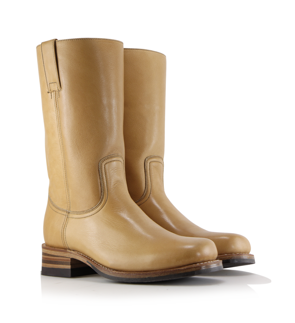 Achilles boots, oak leather