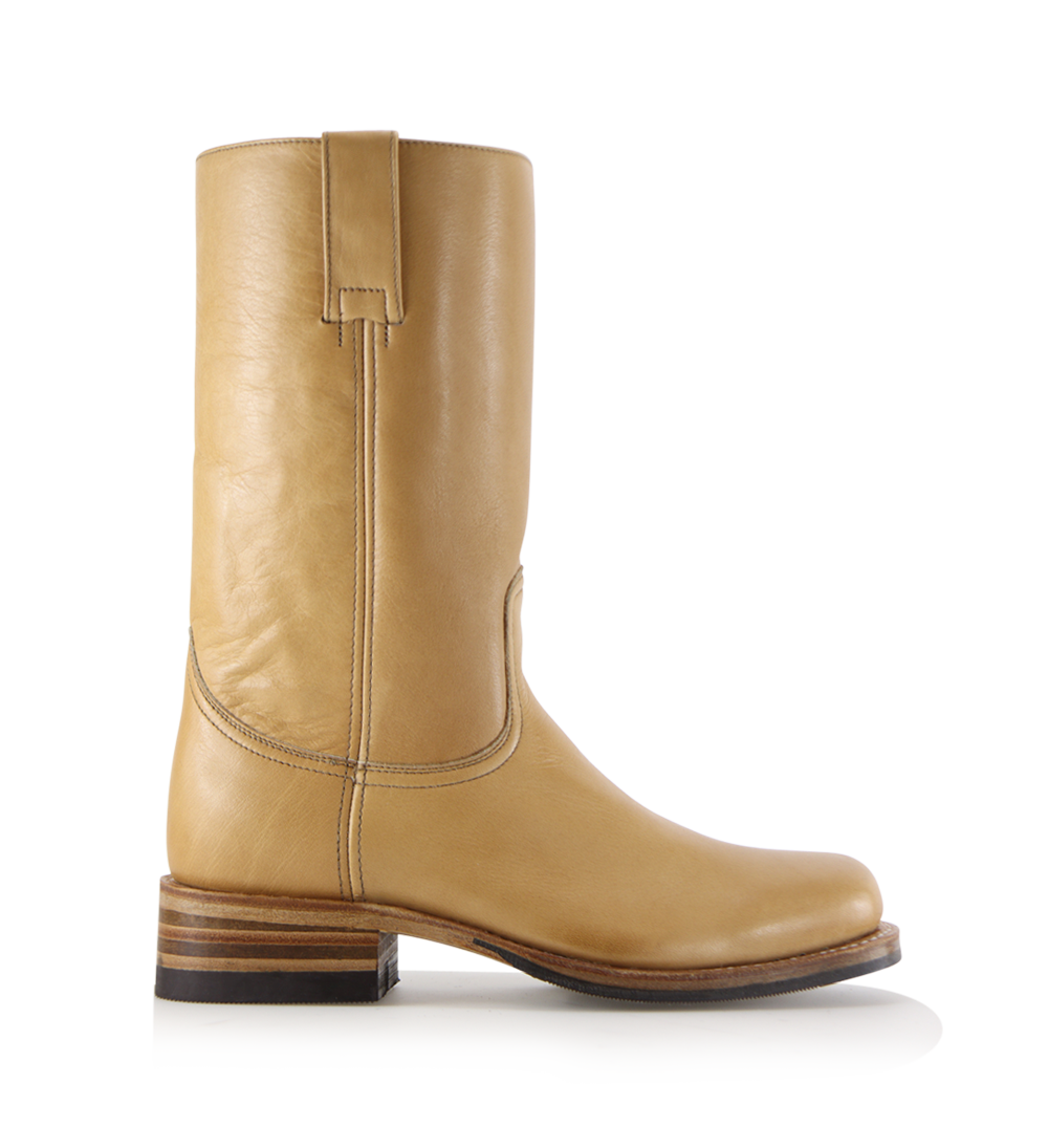 Achilles boots, oak leather