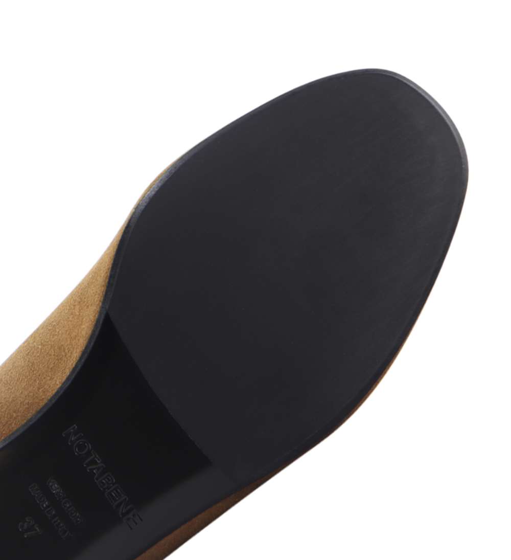Betty ballerina, brun ruskind