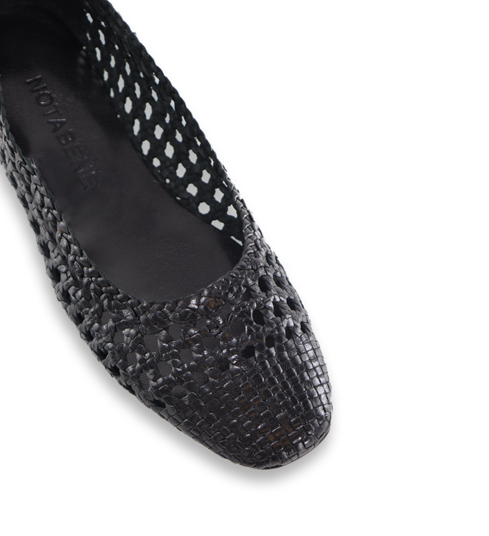 Capri II ballerina, black leather