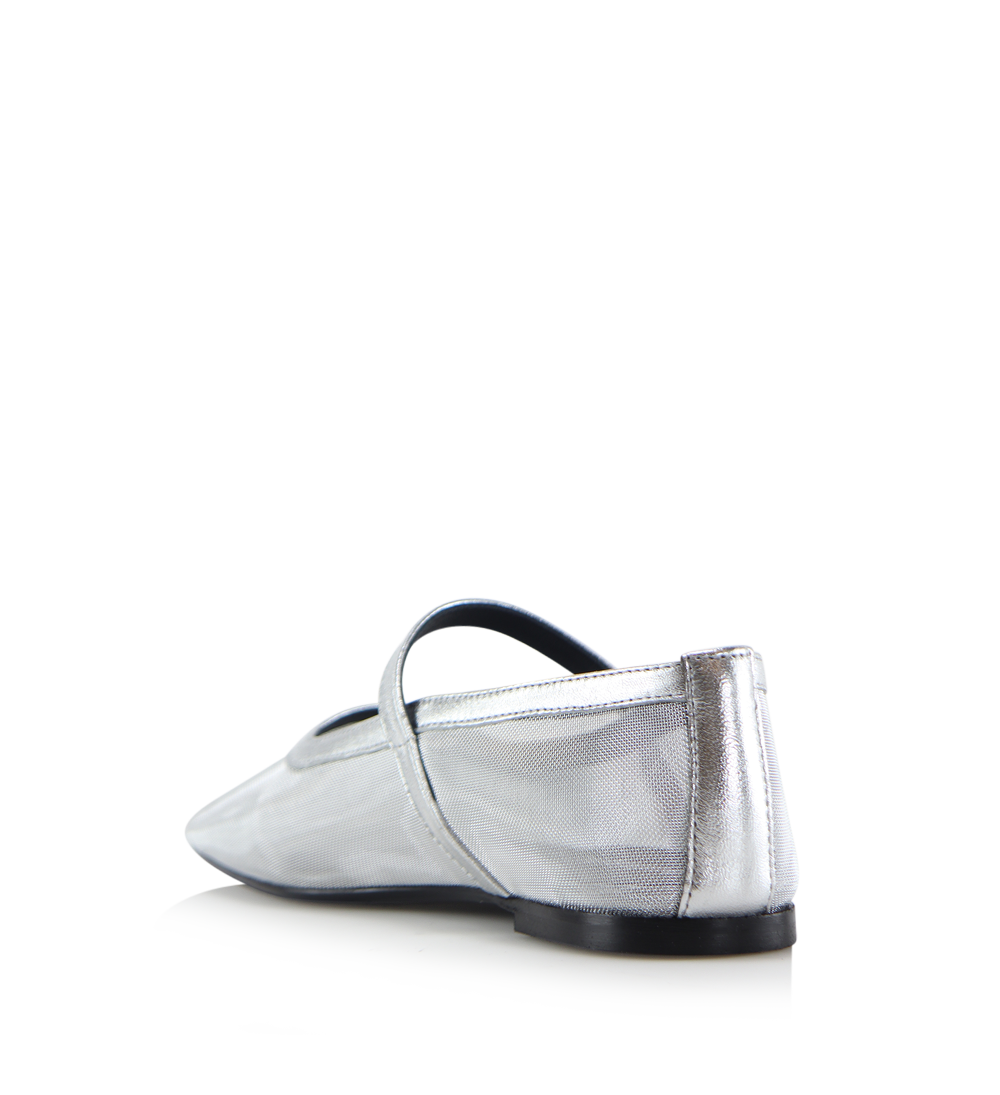 Carmilla ballerina, silver mesh