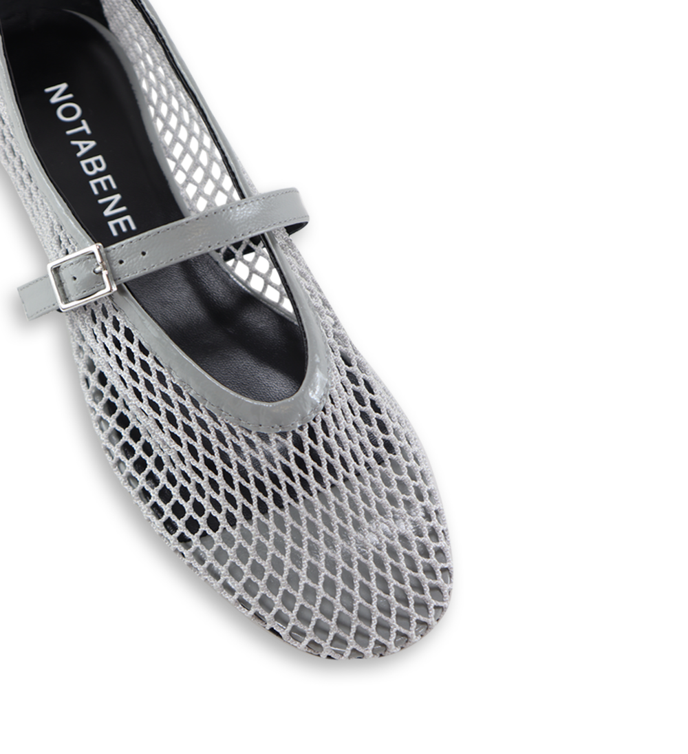 Papillion ballerina, grey mesh