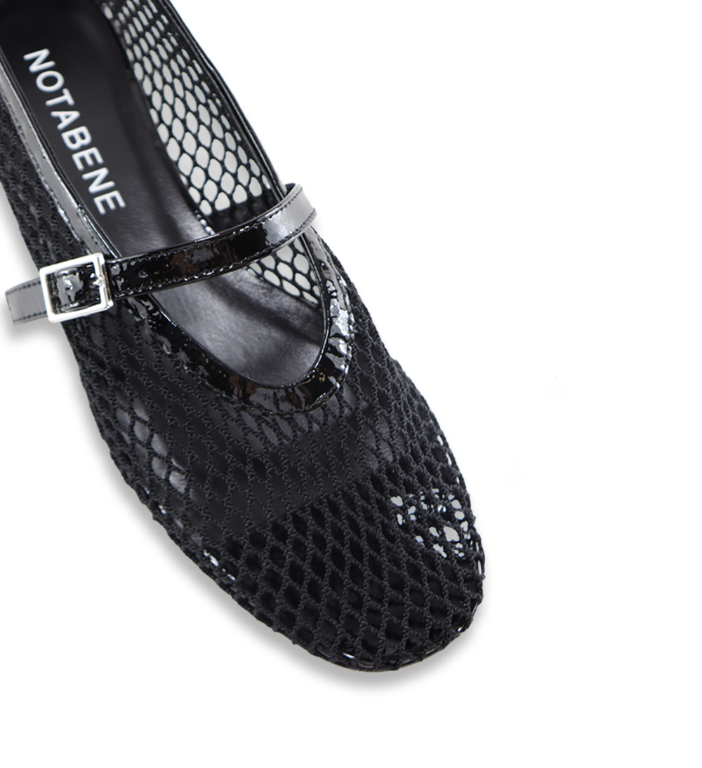 Papillion ballerina, black net