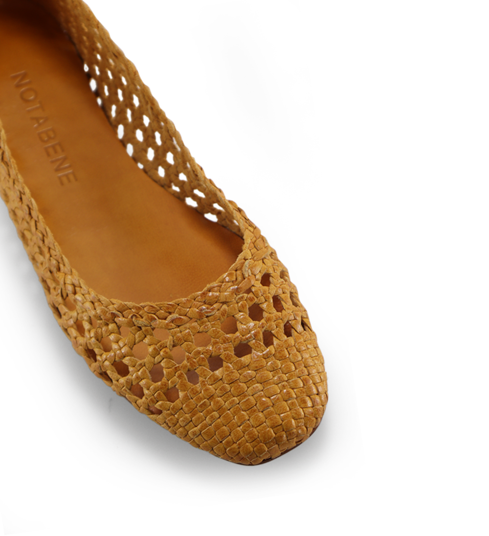 Capri II ballerina, yellow leather