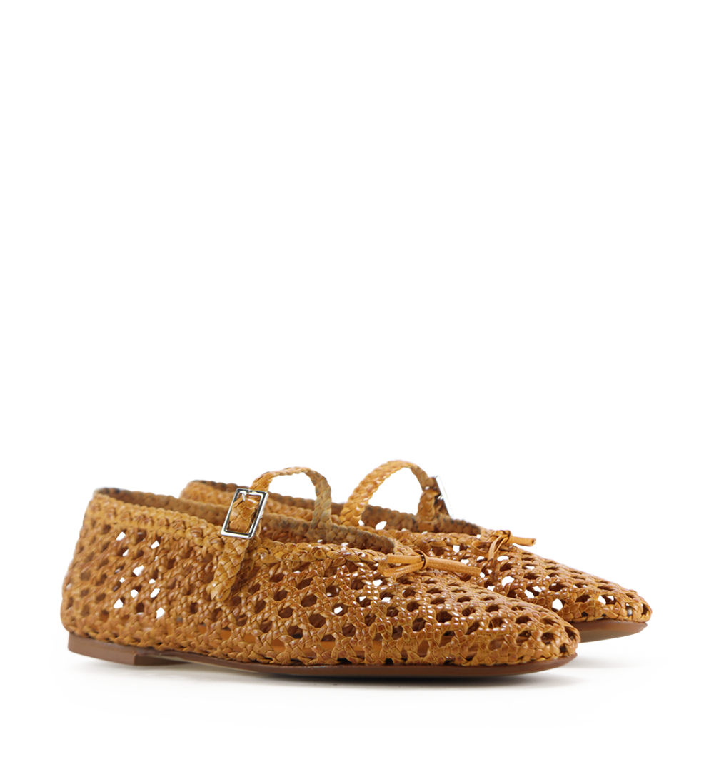 Ischia ballerina, yellow leather