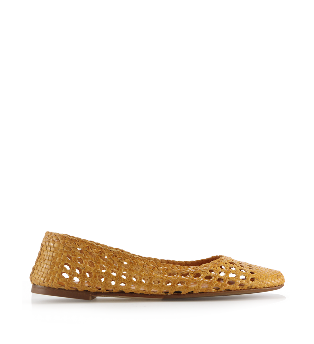 Capri II ballerina, yellow leather