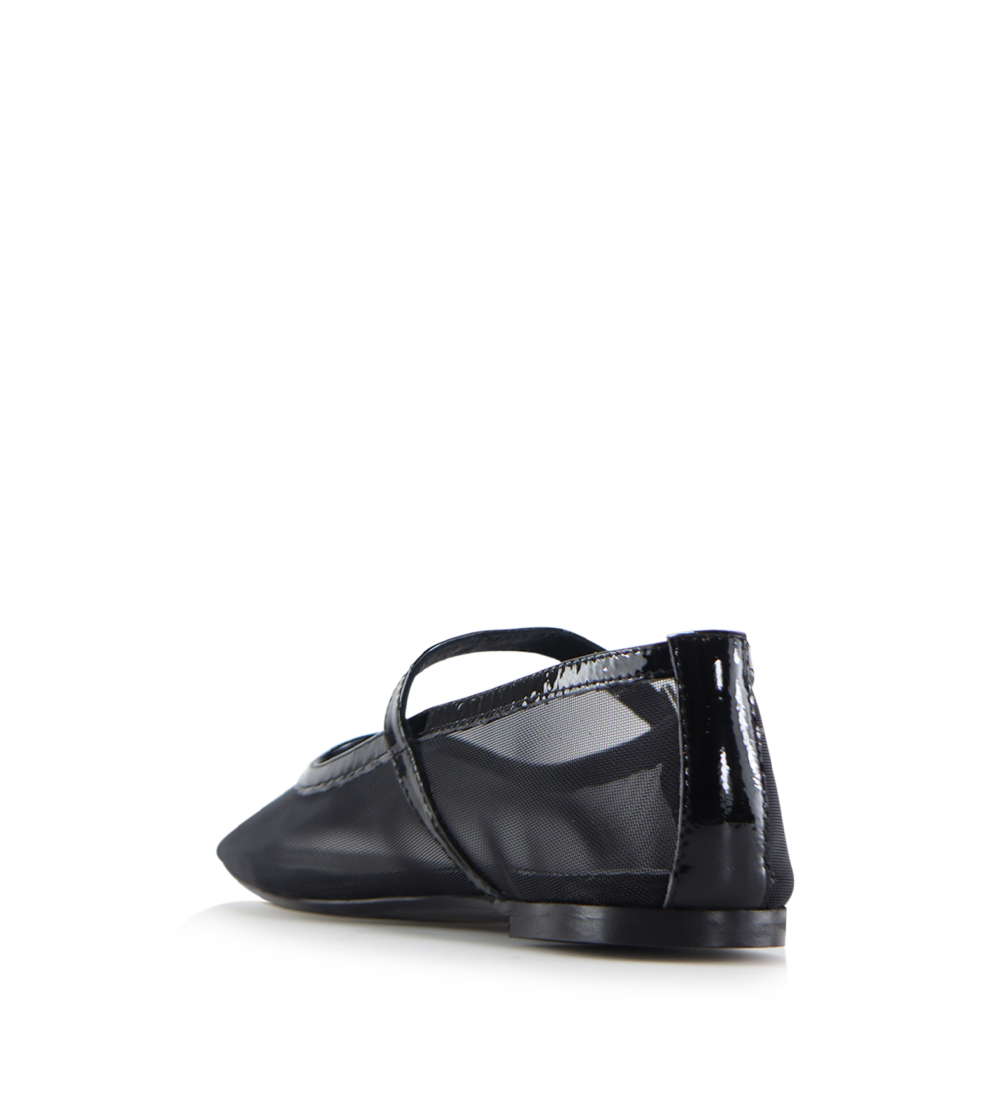 Carmilla ballerina, black mesh