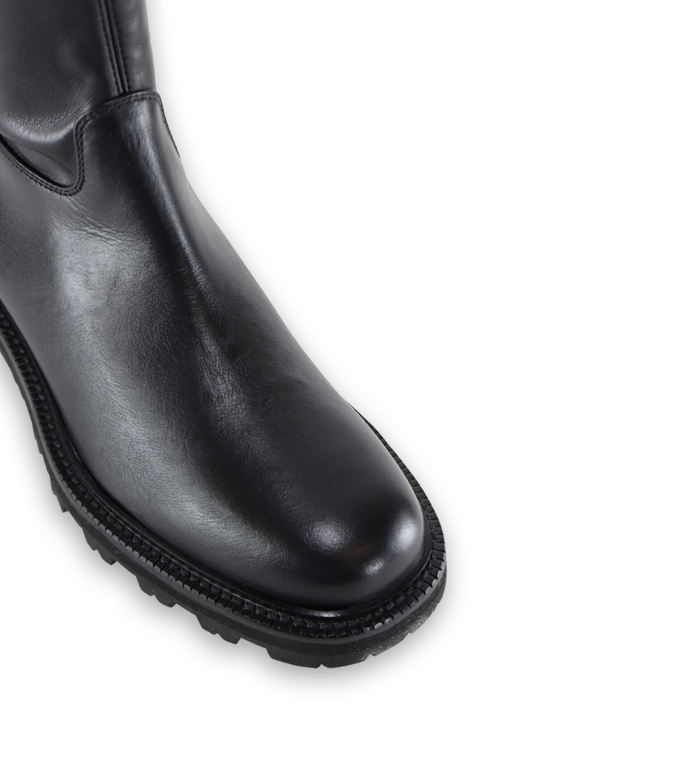 Chiavella boots, black leather