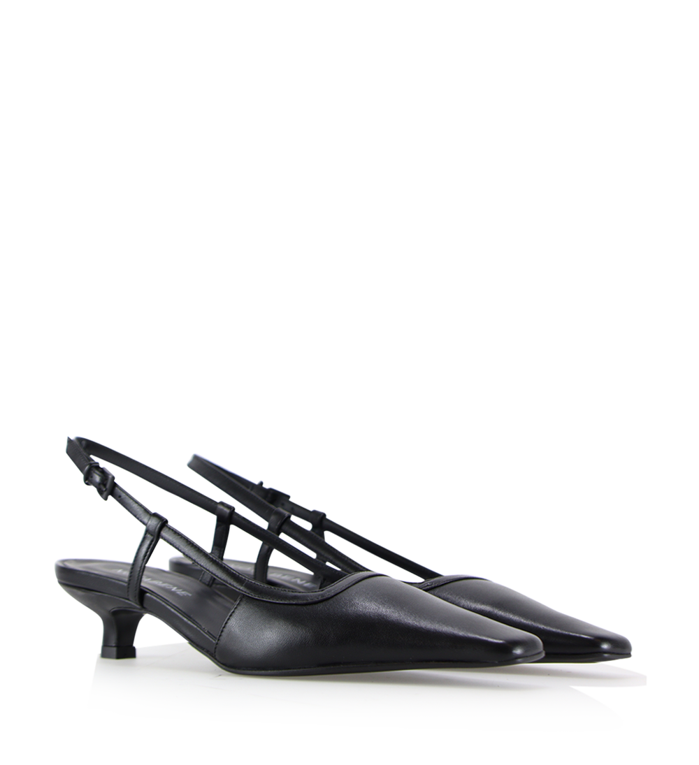 Elena 35 slingback stilettos, black leather