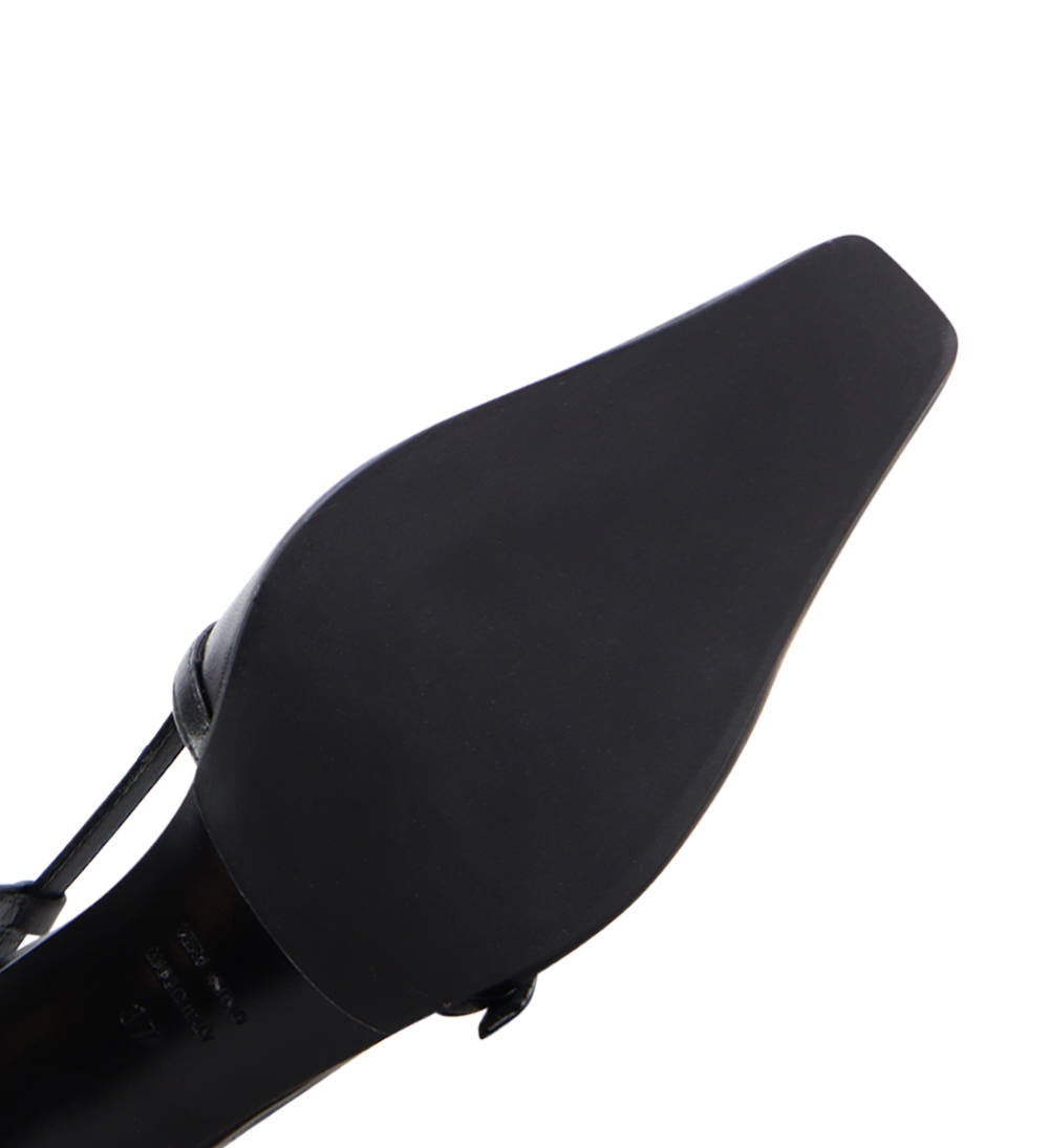 Elenne 35 slingback stiletter, sort læder