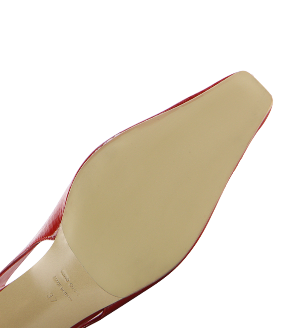 Eleonora 35 slingback stiletter, rød lak
