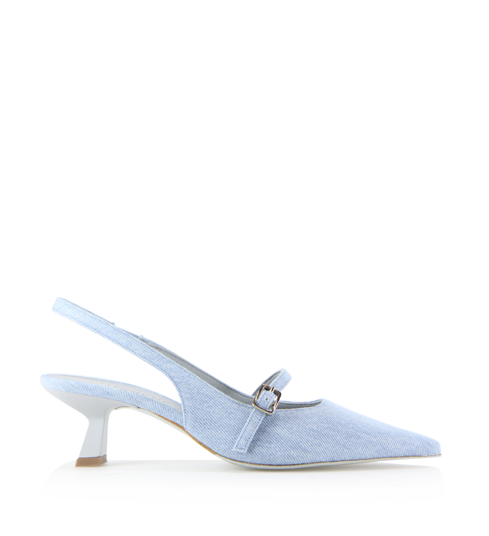 Elina 50 slingback stilettos, jeans