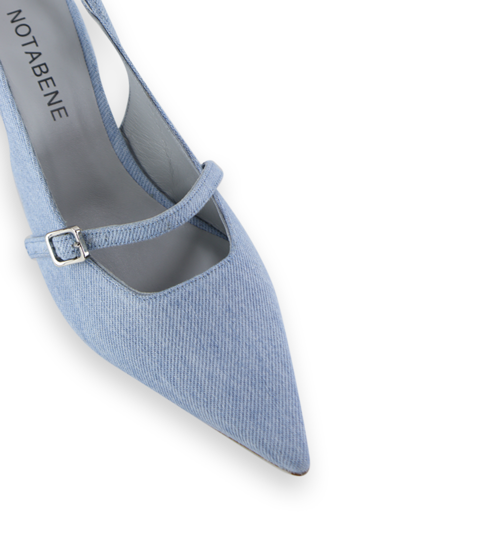 Elina 50 slingback stilettos, jeans