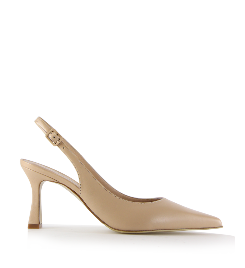 Emilia Low 70 slingback stilettos, nude