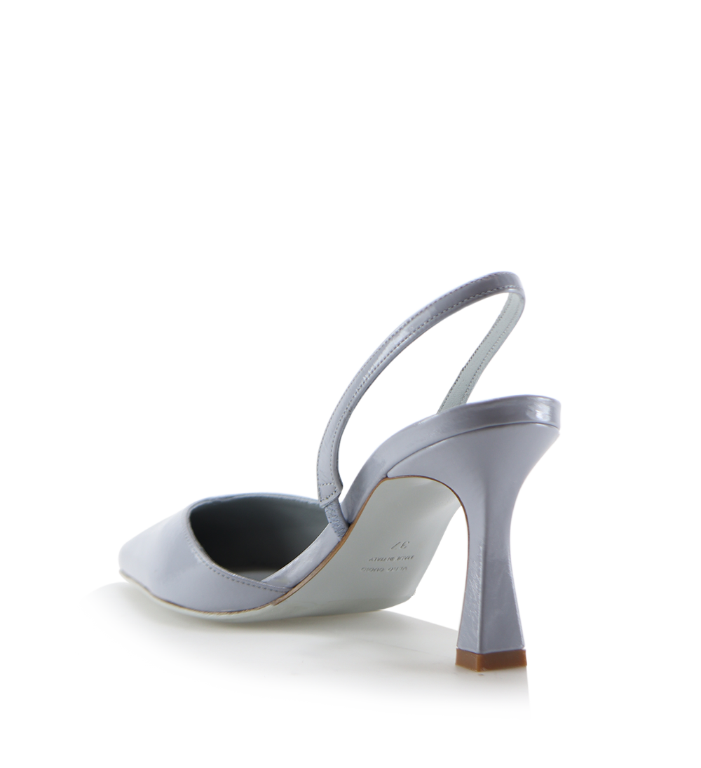 Emira 70 slingback stiletter, ice blue lak