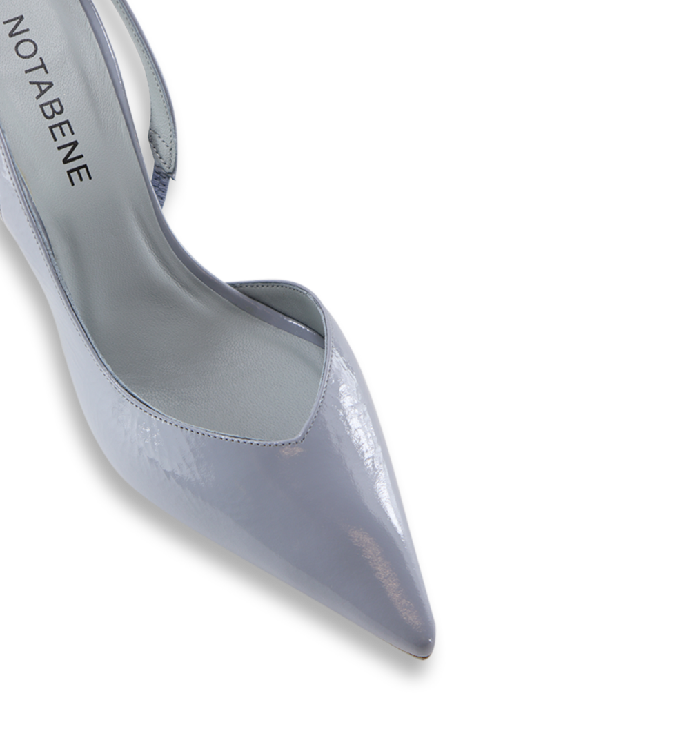 Emira 70 slingback stiletter, ice blue lak