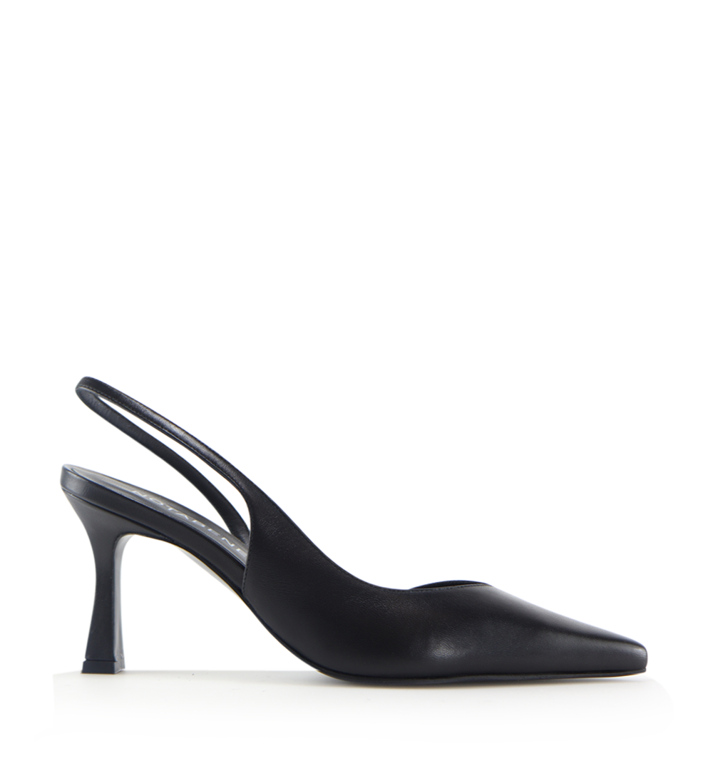 Emira 70 slingback stilettos, black leather