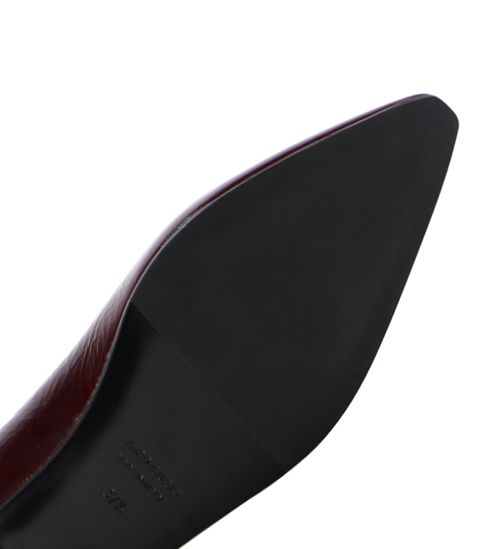 Ginevra ballerina, burgundy patent