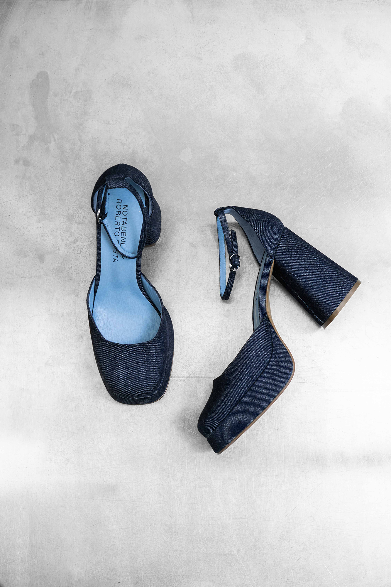 Hedi 100 pumps, denim