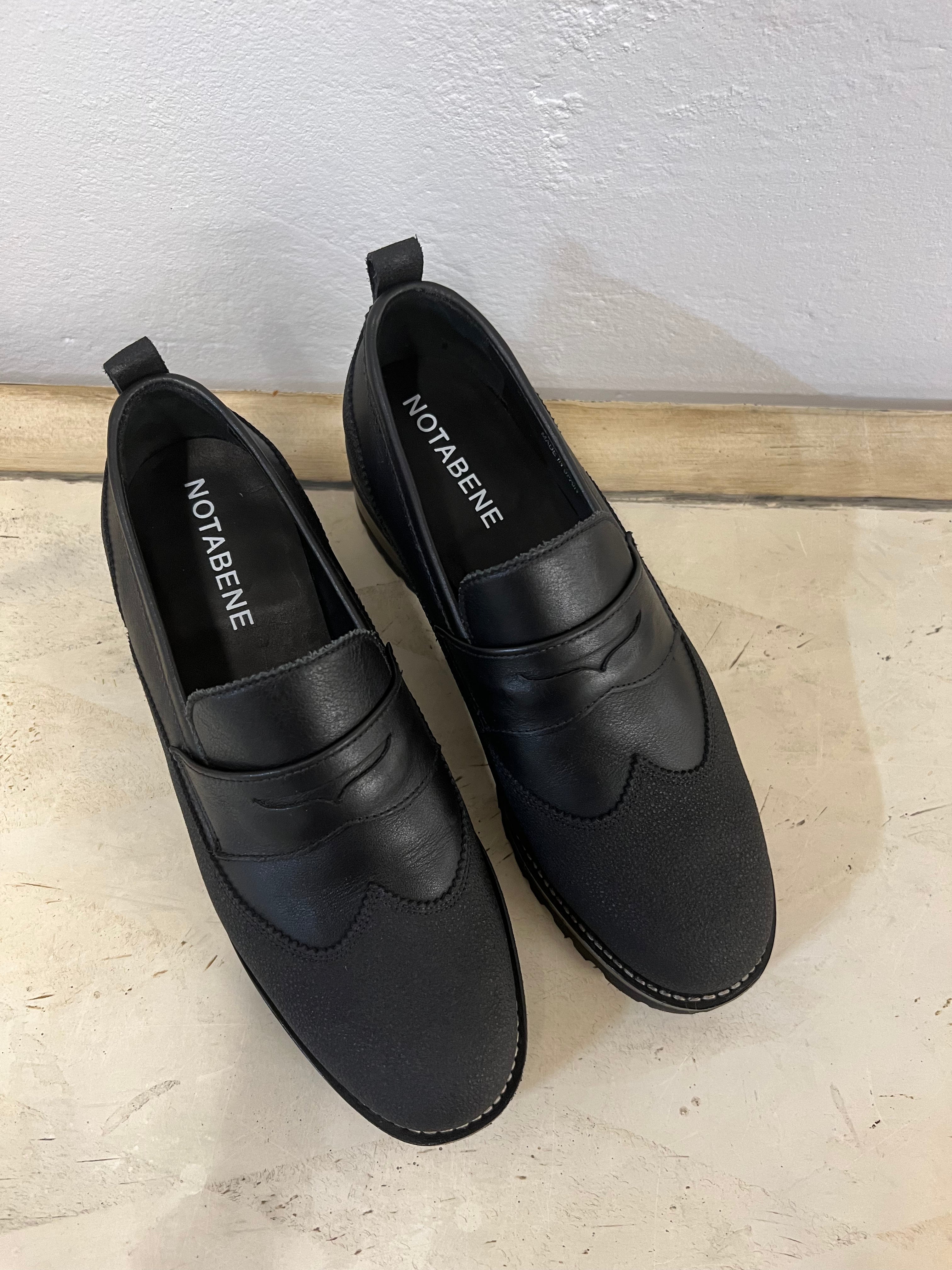 Black chunky loafers, size 38.5