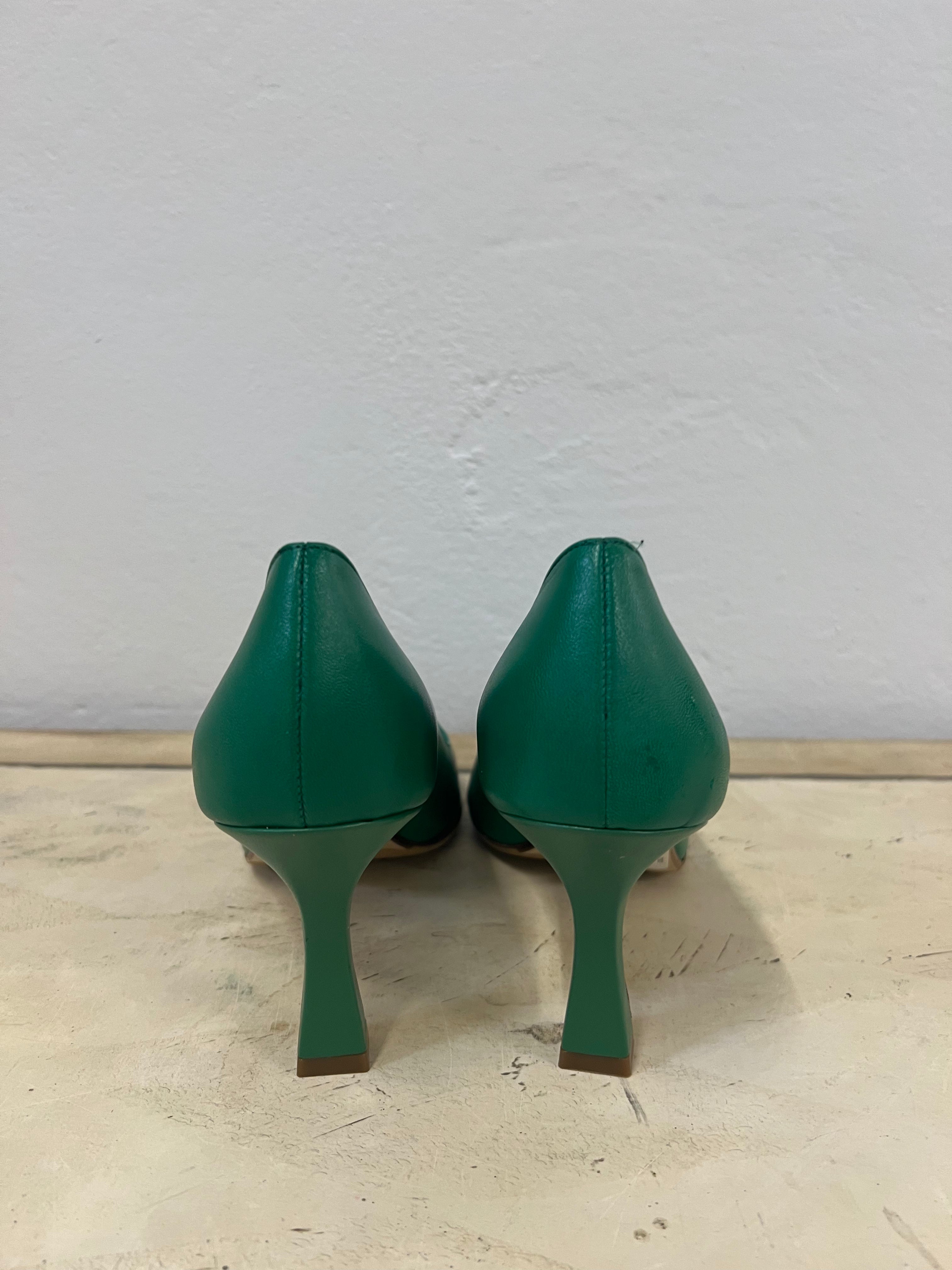 Grønne Pumps, 75 mm, str. 41