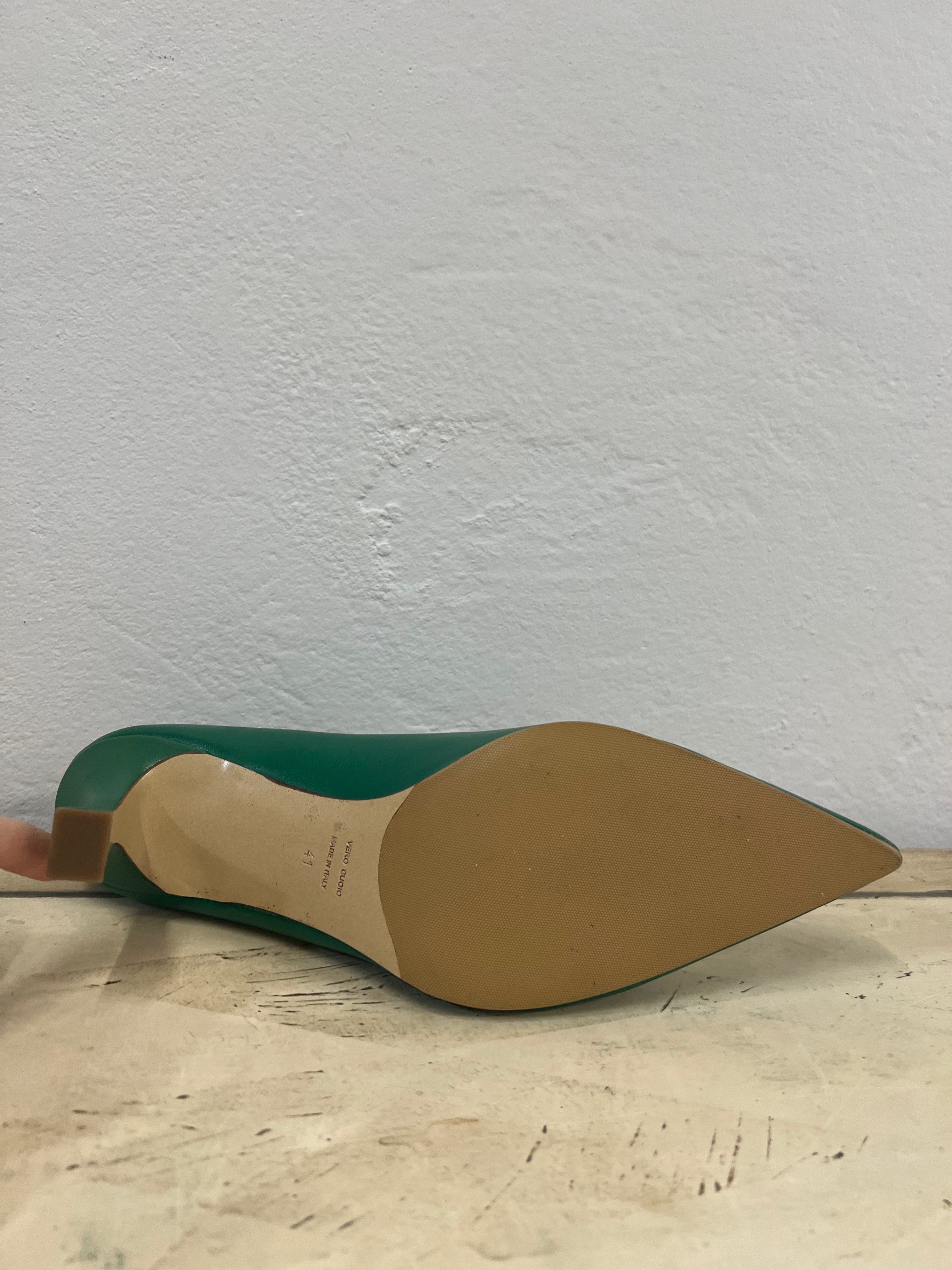 Grønne Pumps, 75 mm, str. 41