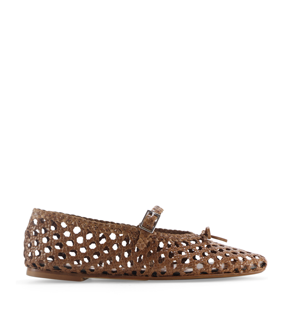 Ischia ballerina, brown leather
