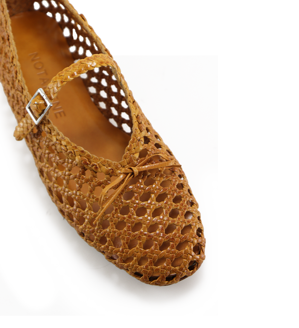 Ischia ballerina, yellow leather