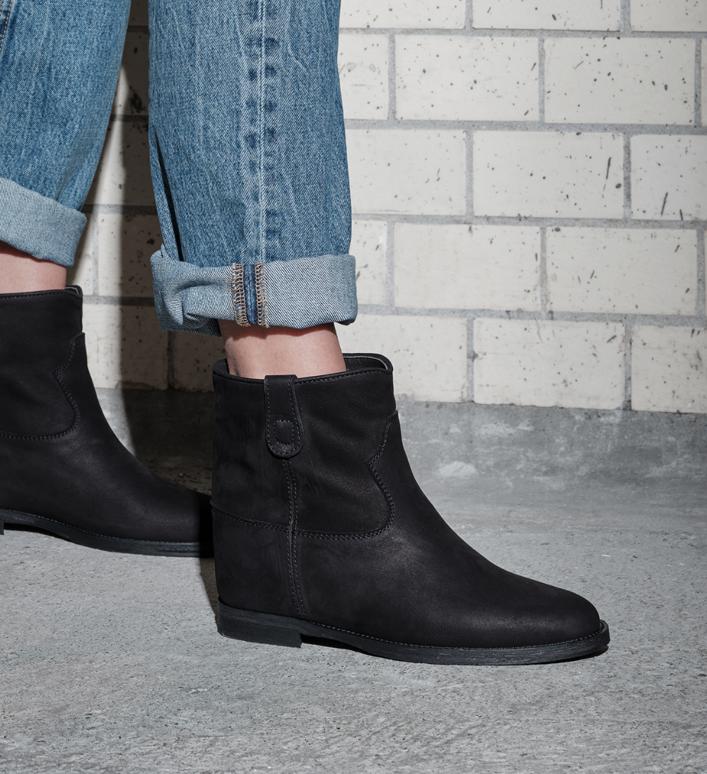 Isa 30 støvler, sort nubuck