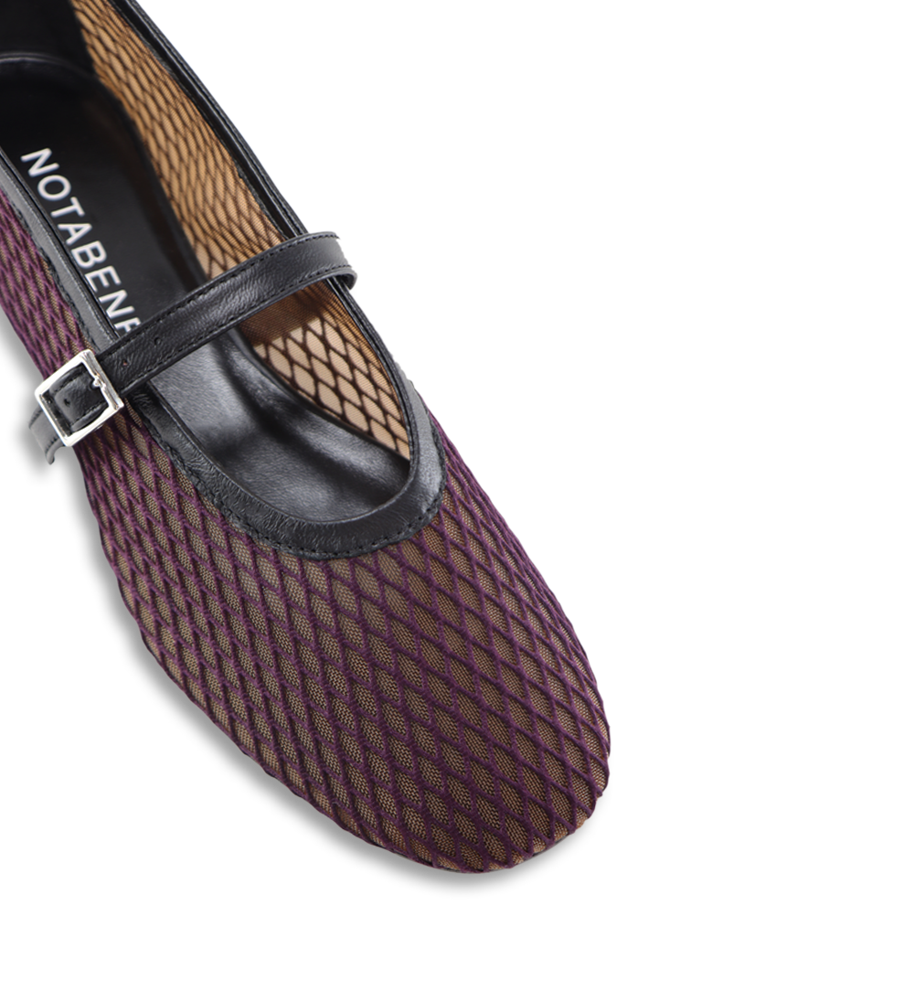 Papillion ballerina, lilla mesh