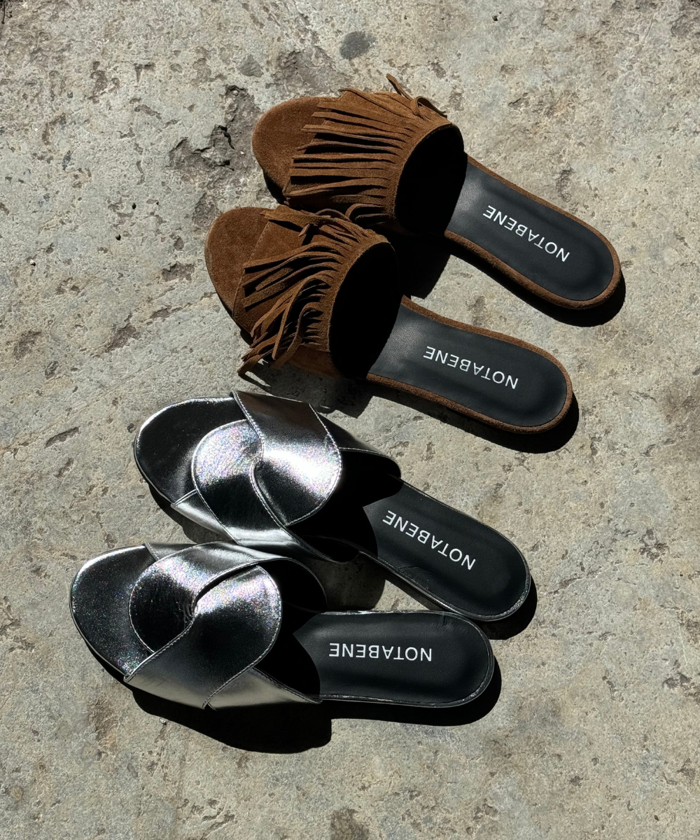 Féline sandals, brown suede
