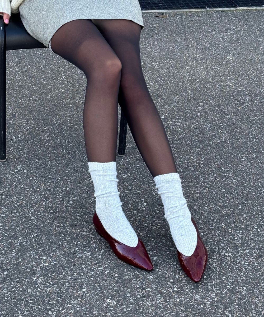 Ginevra ballerina, burgundy patent