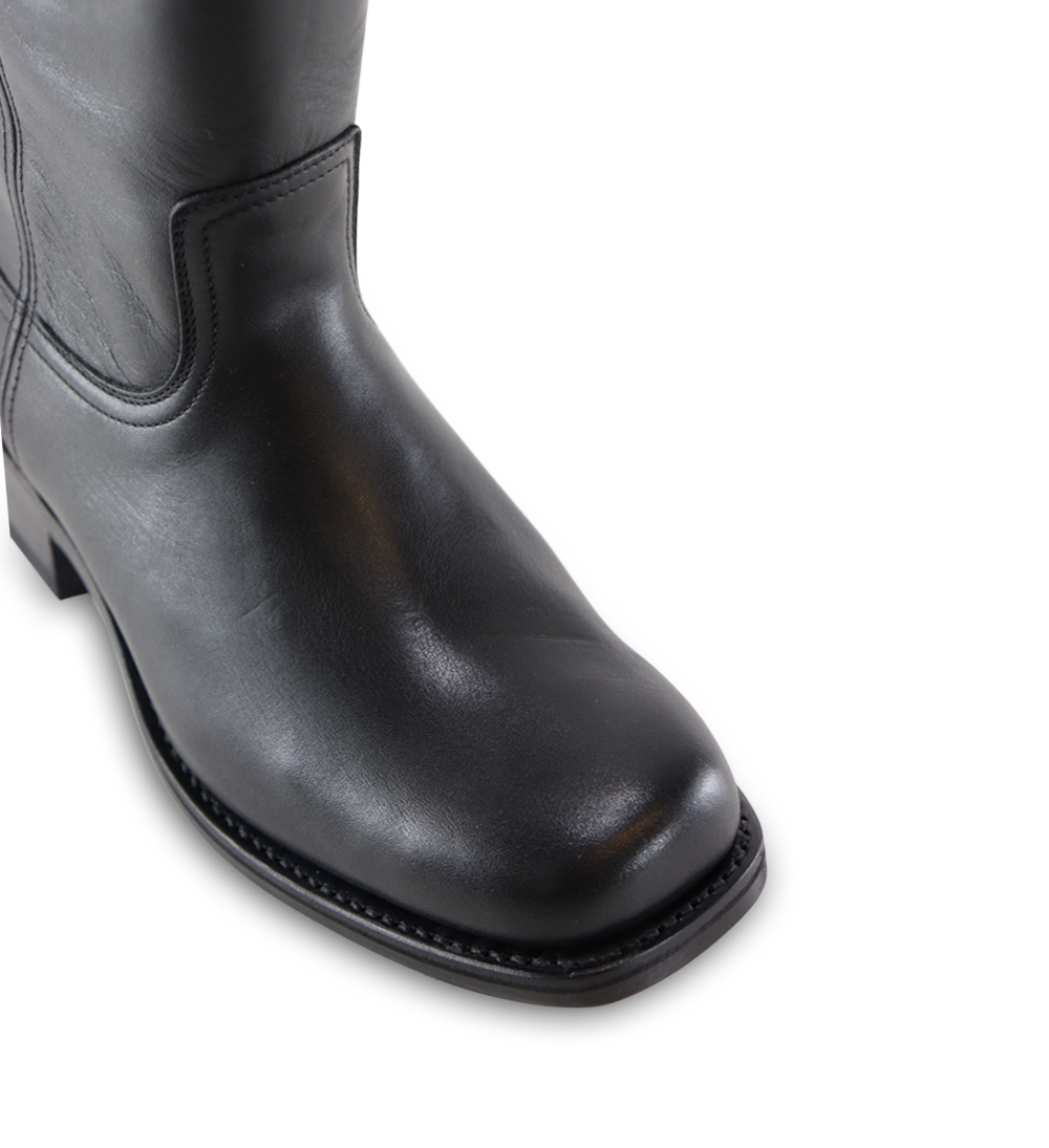Achilla zip boots, black leather