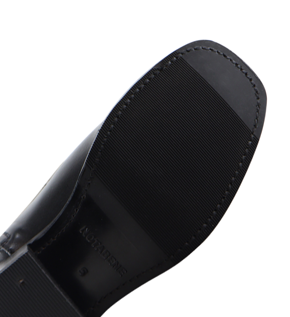 Achilla zip boots, black leather