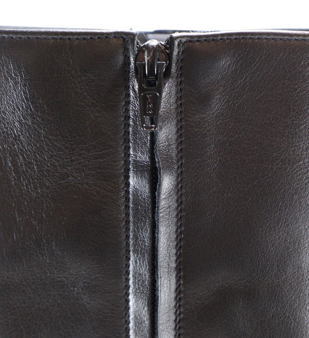 Achilla zip boots, black leather