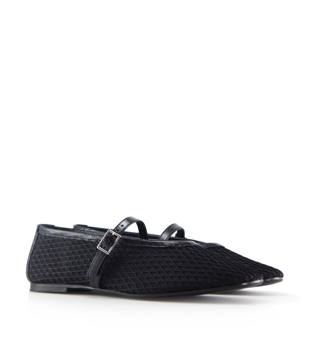 Papillion ballerina, black mesh