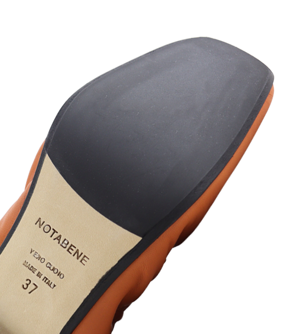 Brigitte ballerinas, brown leather