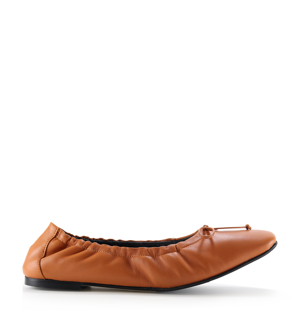 Brigitte ballerinas, brown leather