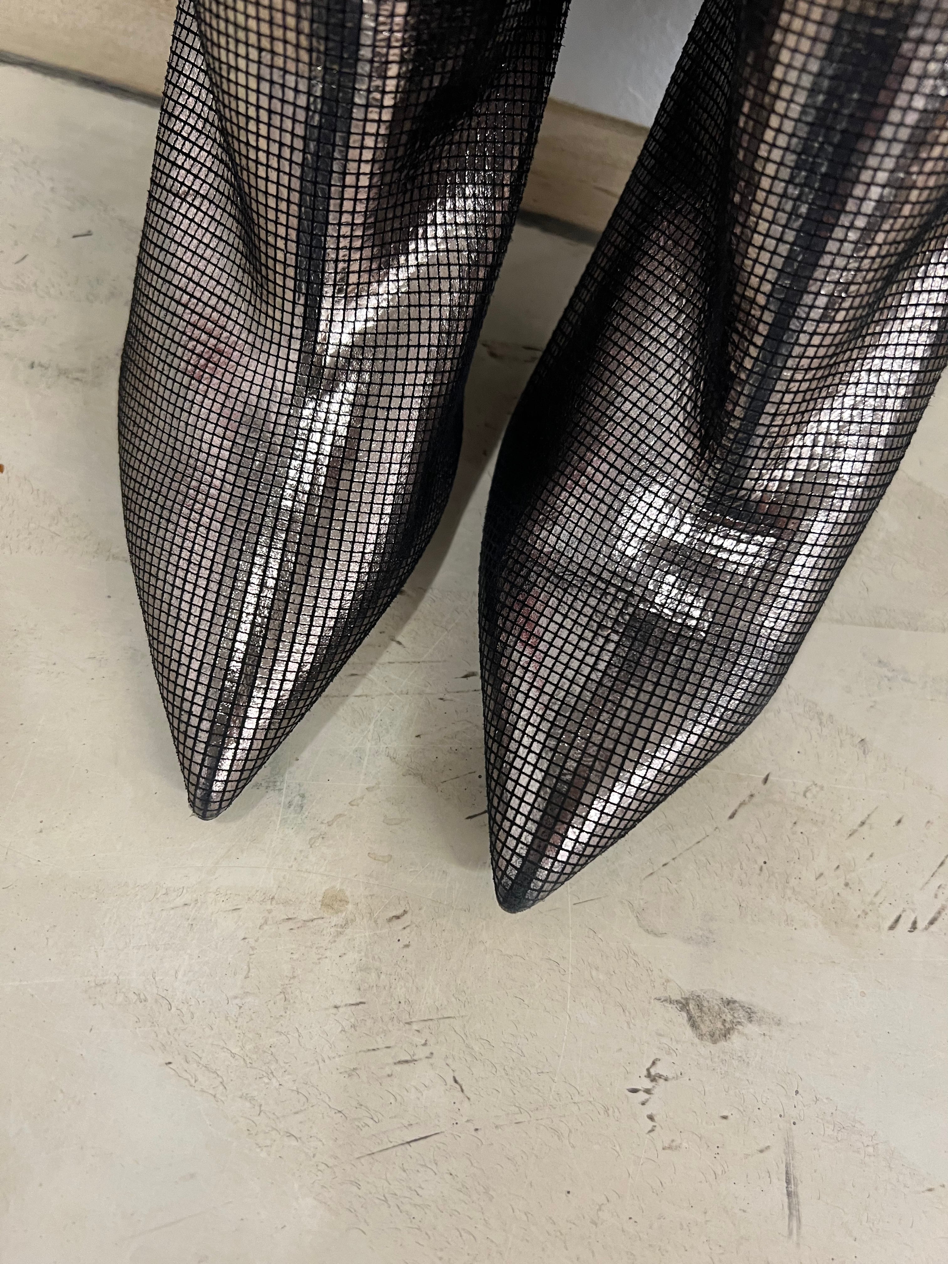 Long Bronze OTK boots, size 37